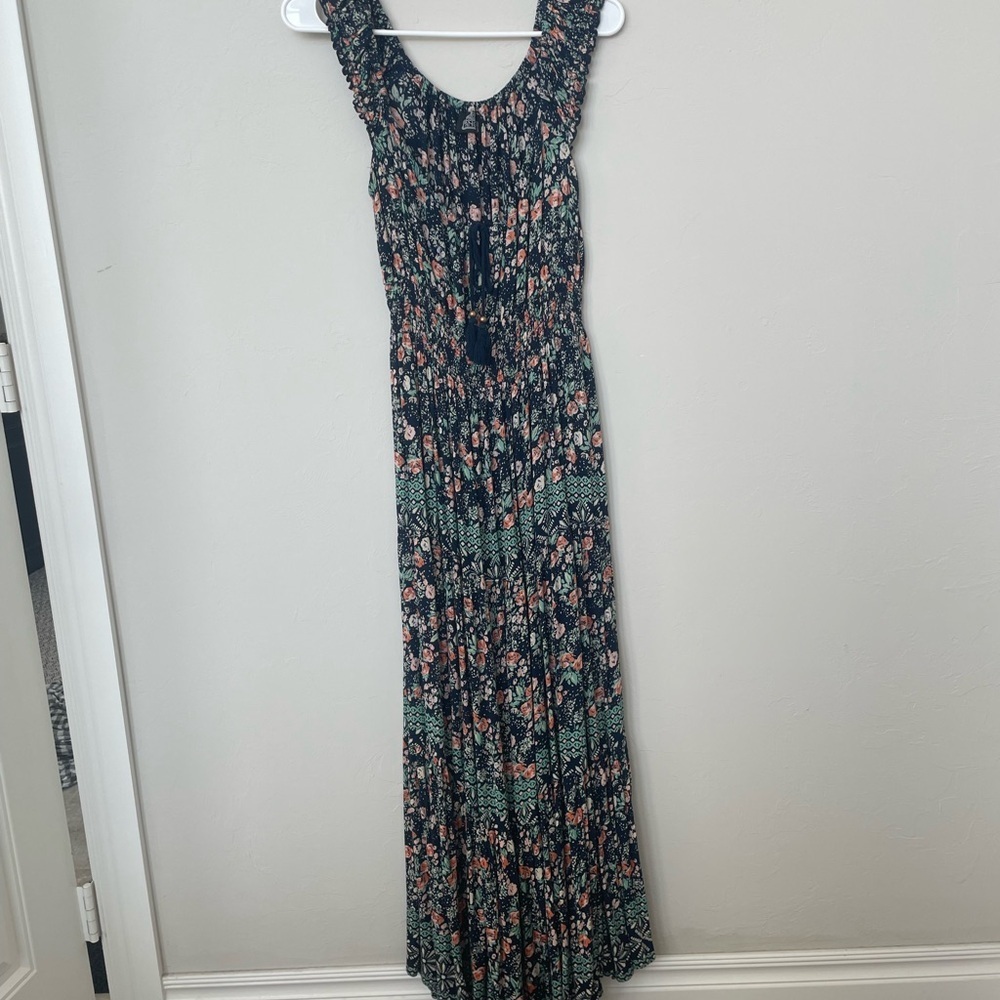 Blue and Green Maxi Sundress
